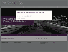 Tablet Screenshot of parkerandcosolicitors.com
